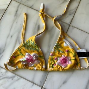 Vix By Paula Hermanny Bikini Sequined Triangle Top